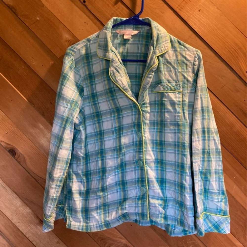 Victoria’s Secret Plaid Flannel Pajama Top Small